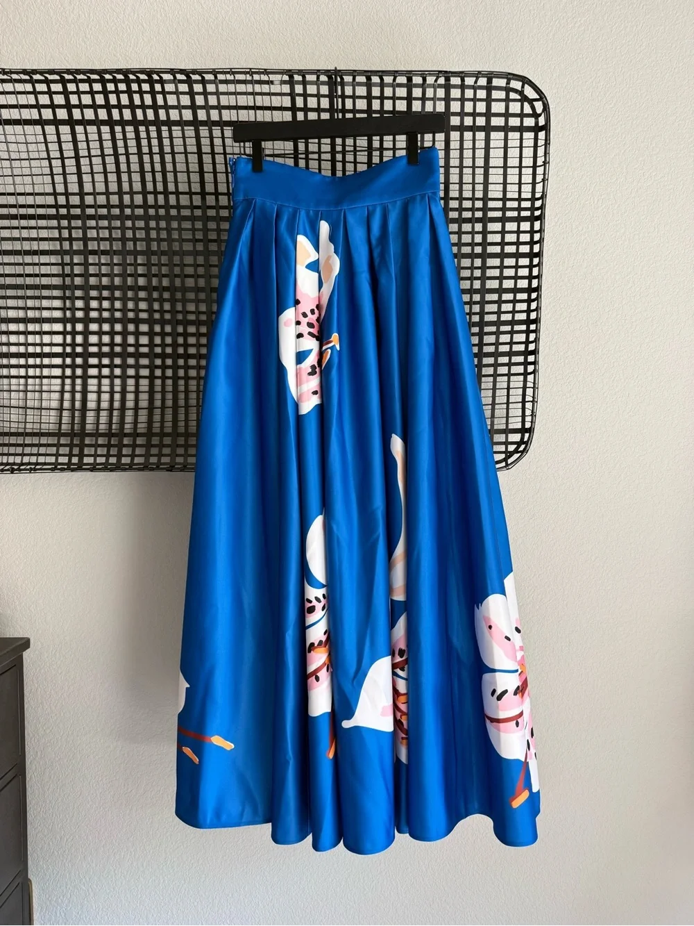 Leo Lin Valerie Maxi Skirt lily print cobalt blue - Picture 3 of 8